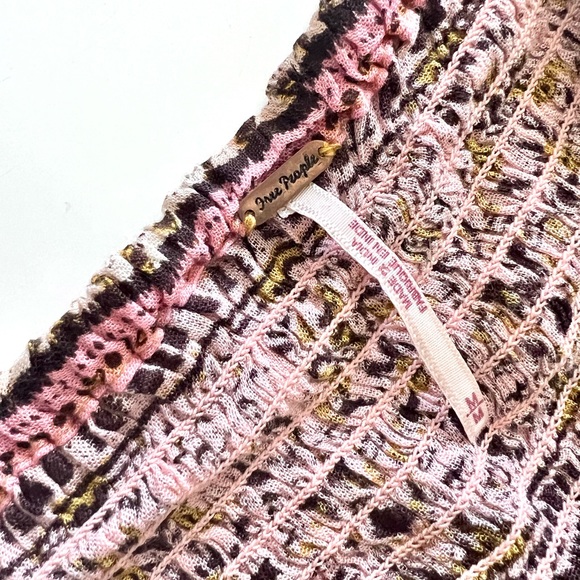 Free People Maribelle Gold Cut-Out Boho Wide Leg Halter Jumpsuit Size Medium - Picture 11 of 13